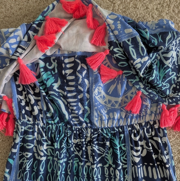 Blue and Pink Lilly Pulitzer Strapless Dress - Picture 4 of 4